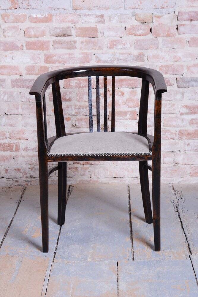 Fauteuil Art Déco en chêne, tchèque, années 1920