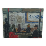 Oil on canvas signed Gambin 1964