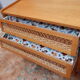 Rattan foot compass vintage dresser
