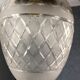 Bronze ceiling lamp and glassware