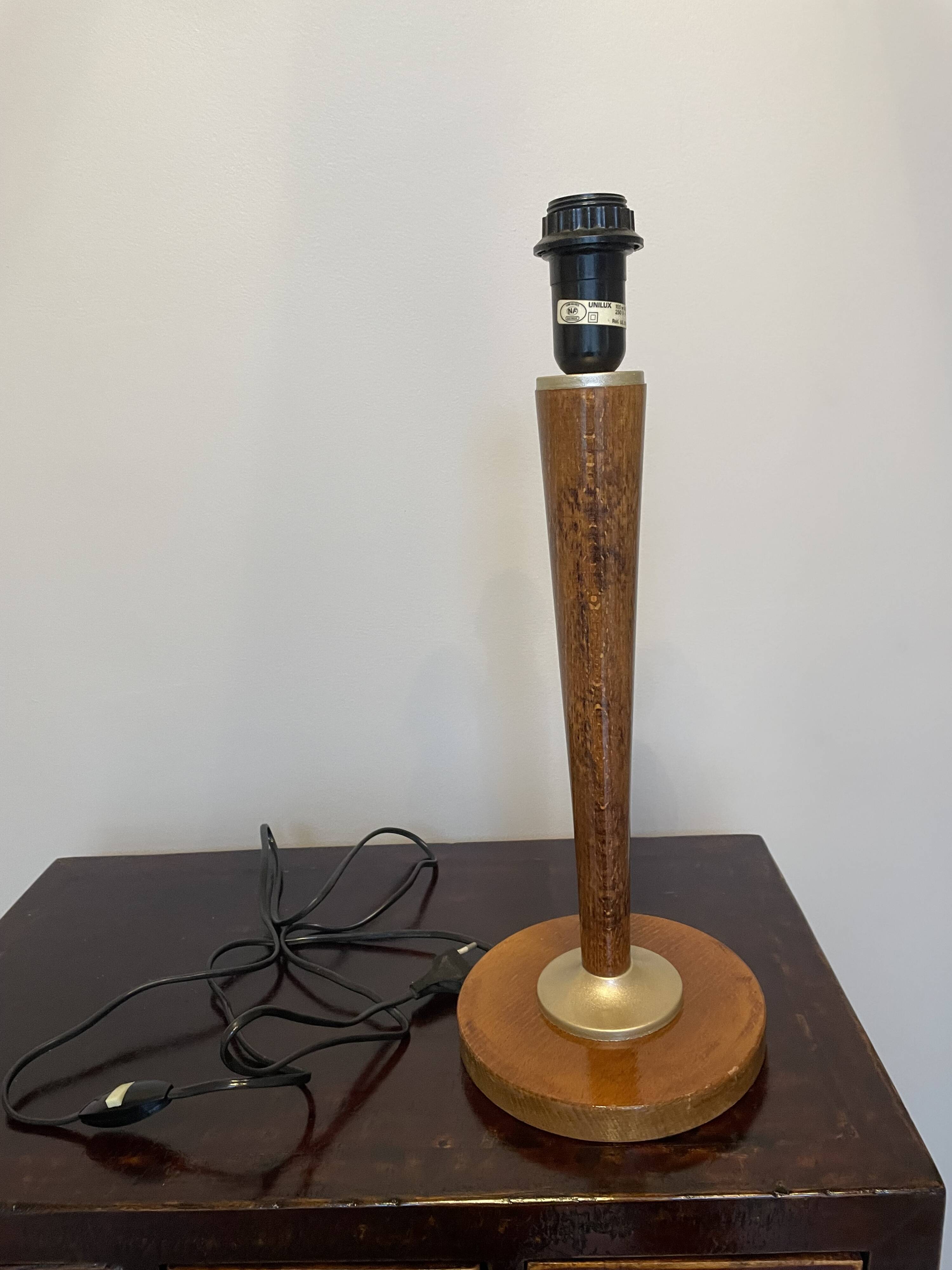 Old wooden Art Deco lamp stand