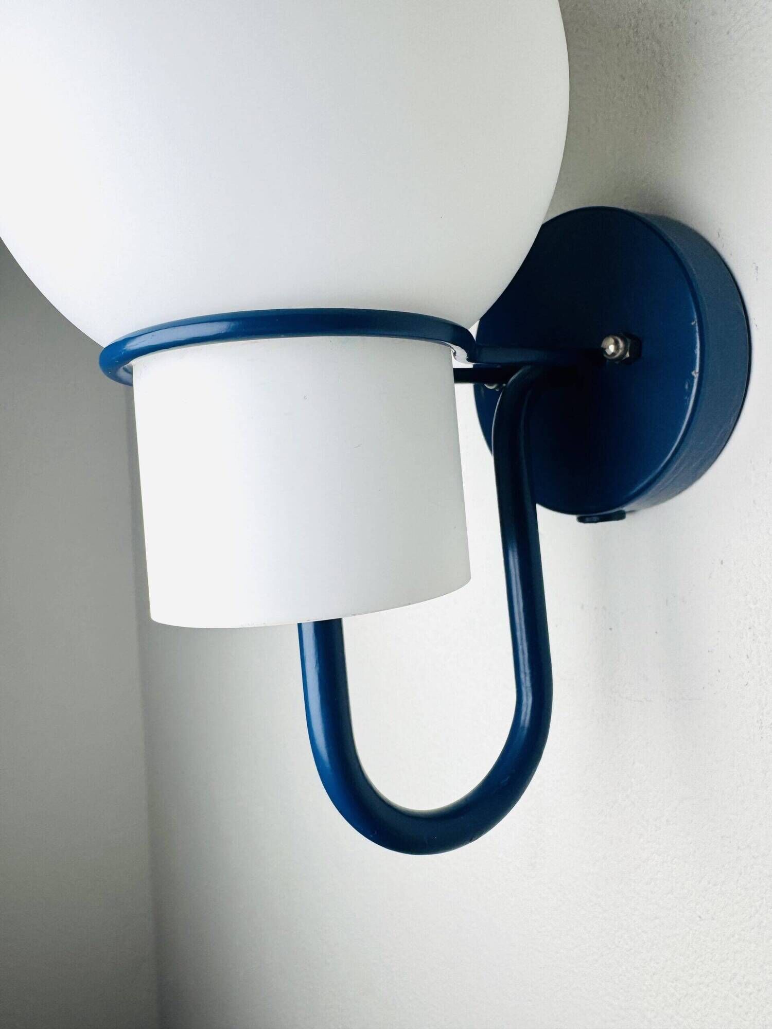 Model C1666 Quinquet Wall Lamps In Opal Glass By Raak Amsterdam, The Netherlands 1960S