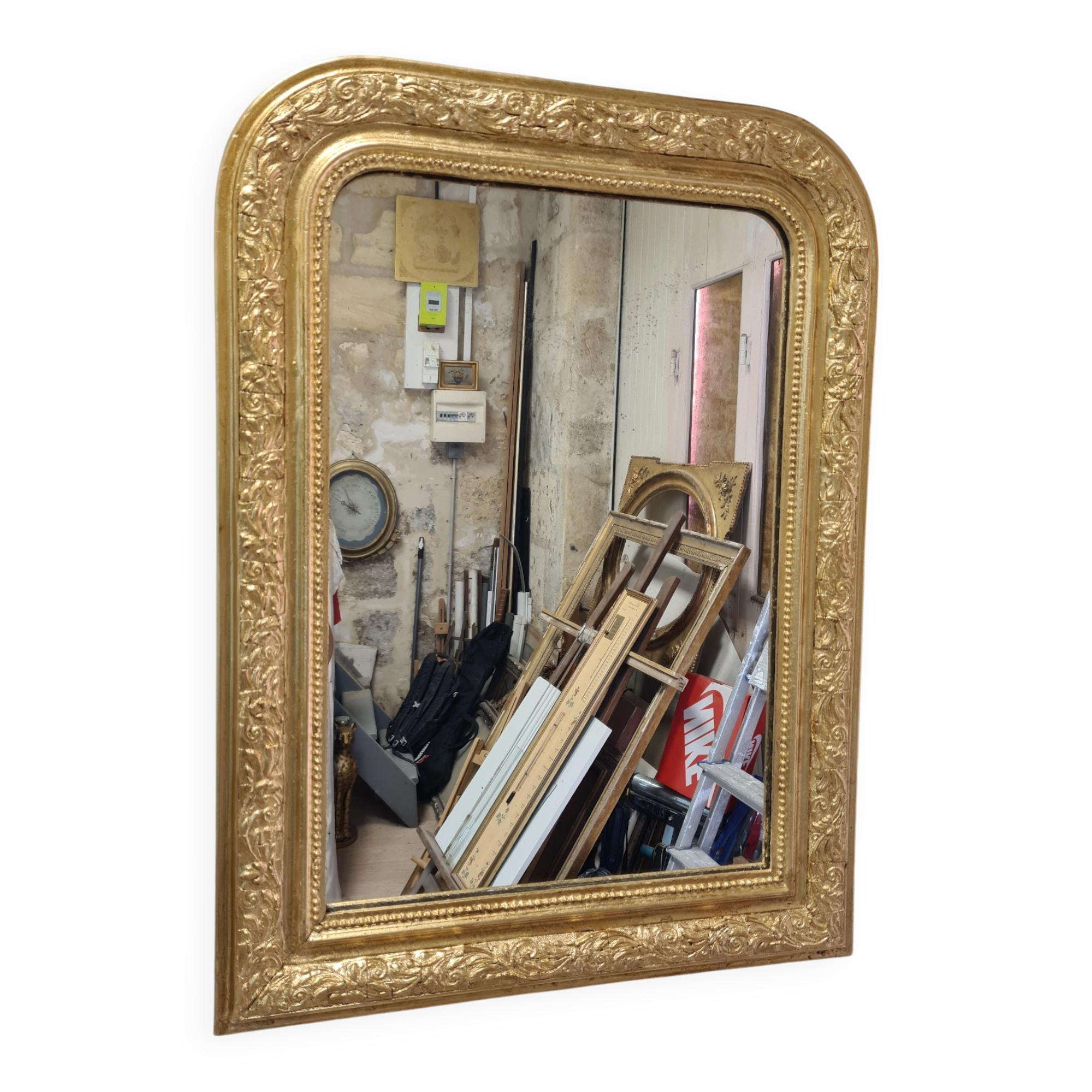 Antique gilded mirror in Louis Philippe style