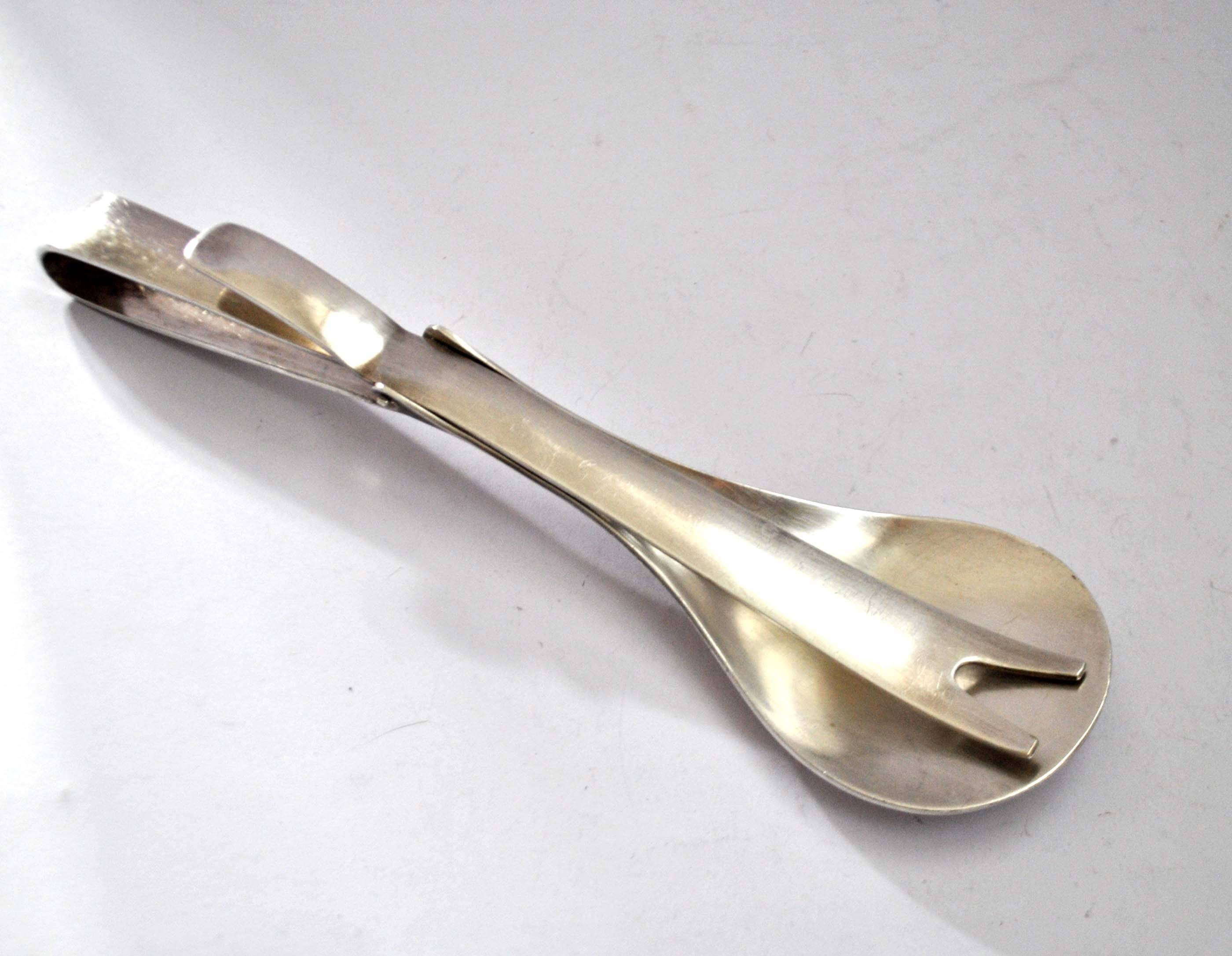 Vintage silver-plated serving tongs GULDEN - Hospitality goldsmithing