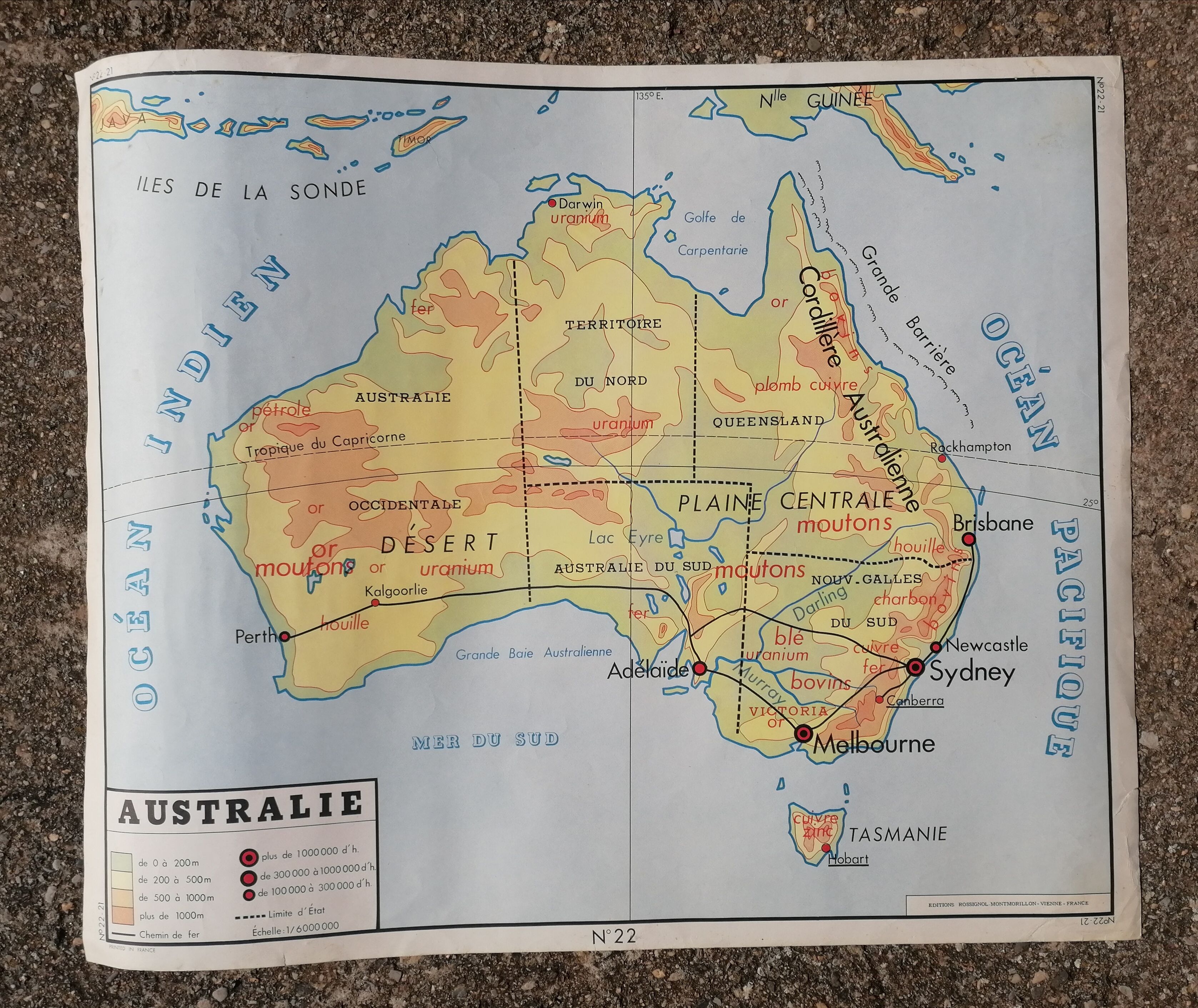 Educational poster Rossignol Australia and New World.