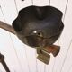 Wrought iron lamp, weather vane, Marolles workshop, Jean Touret