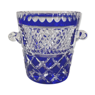 Vintage Bohemian crystal ice bucket from the 80s