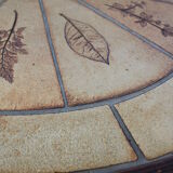 Tiled coffee table signed scrubland Roger Capron