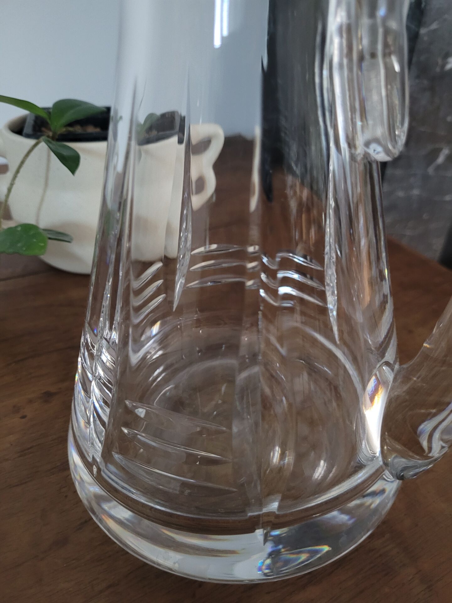 Art Deco crystal jug / pitcher