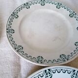 Set of 11 flat earthenware plates