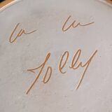 Ceramic plate with thistles by Marie-Madeleine Jolly 1950