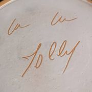 Ceramic plate with thistles by Marie-Madeleine Jolly 1950