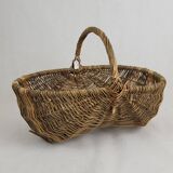 Burgundy wicker basket