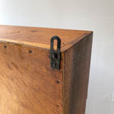 Vintage oak wall display case