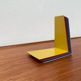 Mid-century German colourful minimalist metal bookends by Soennecken, 1960s, set of 16.