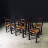 French Provincial Dining Chairs by Charles Dudouyt, France, 1940s, Set of 6