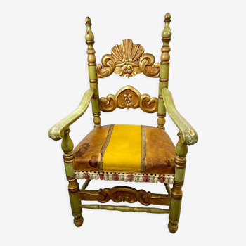 Baroque throne armchair