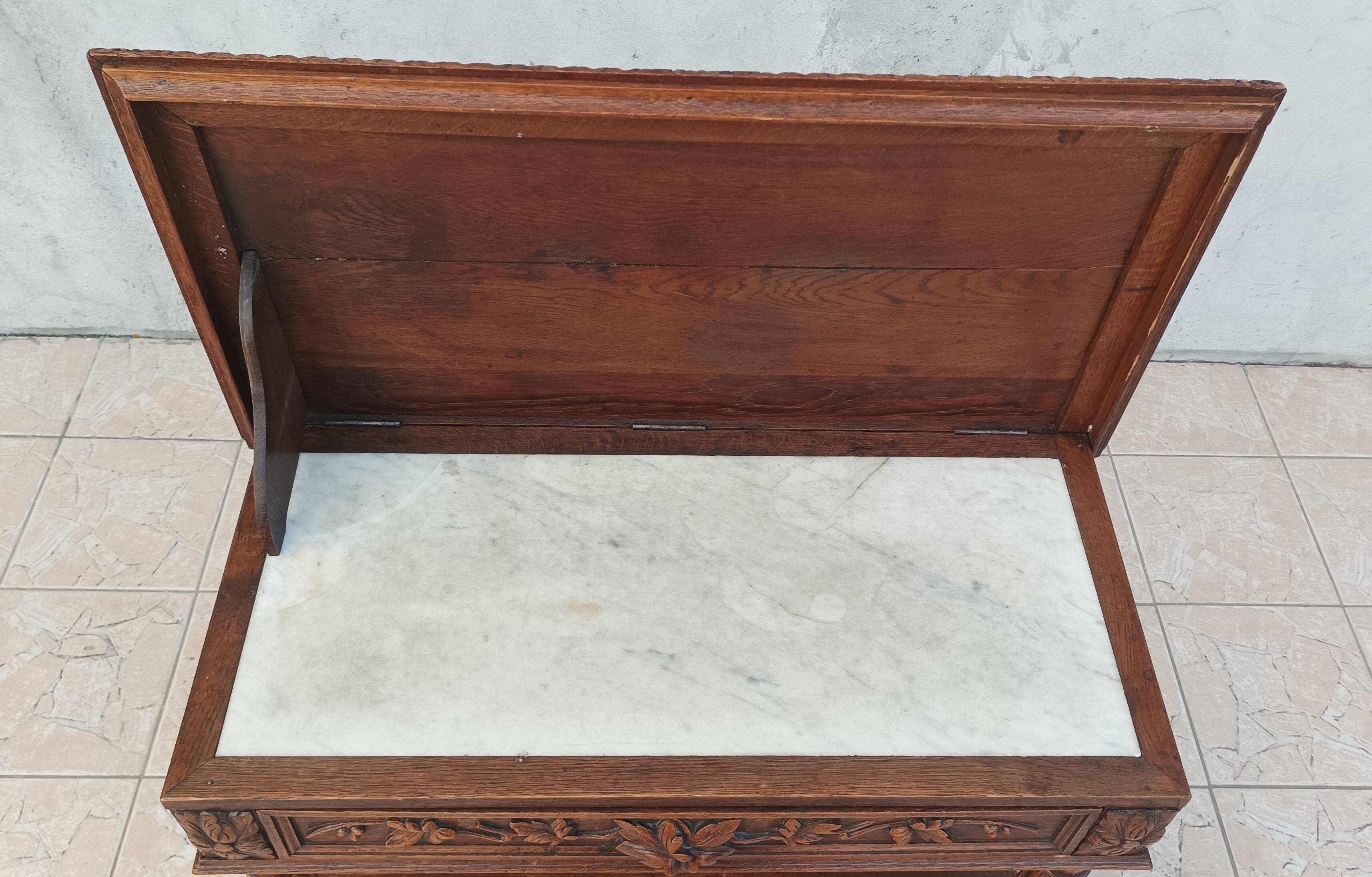 Renaissance style oak console