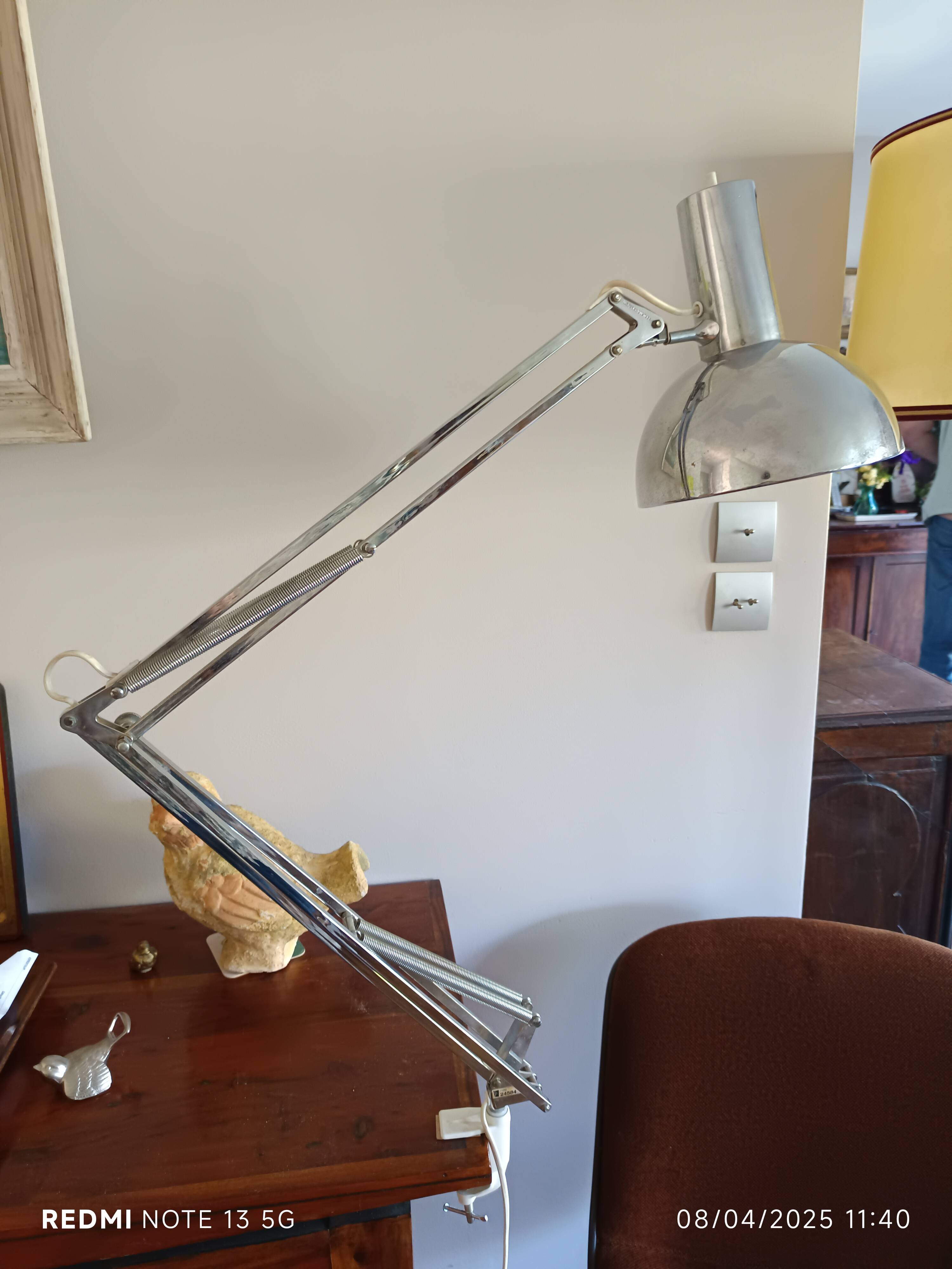 Rare Poulsen architect lamp – Bert Gansel-Boysen – Chrome model 1972