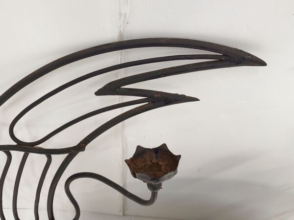 Miroir patère porte-plantes vintage de style art nouveau