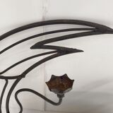 Vintage plant-bearing mirror in art nouveau style