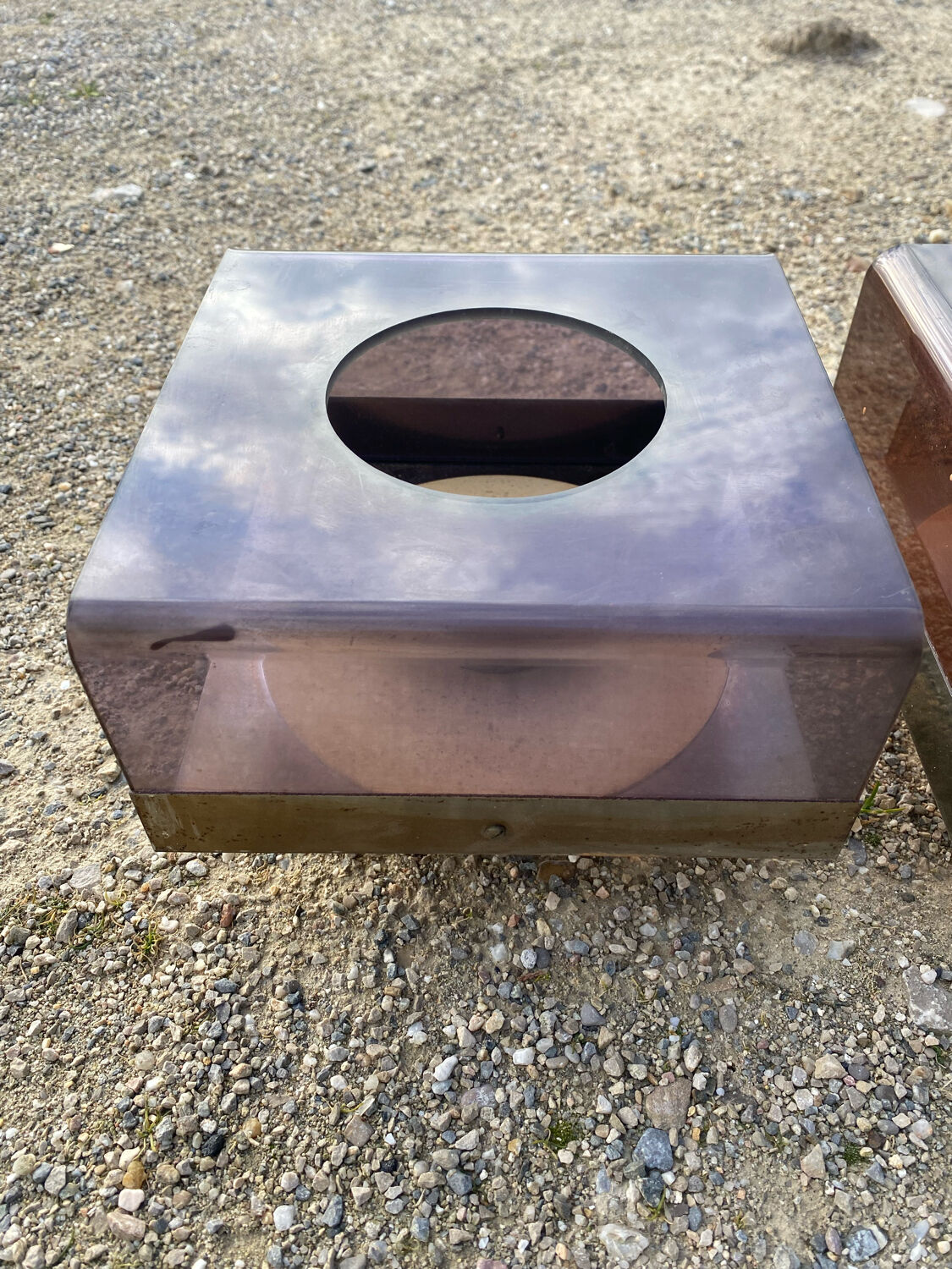 Pair of plexi design wall lamps