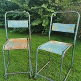 Pair of industrial bistro chairs