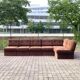 Vintage Modular Sofa in Brown Velvet Corduroy, 1970s