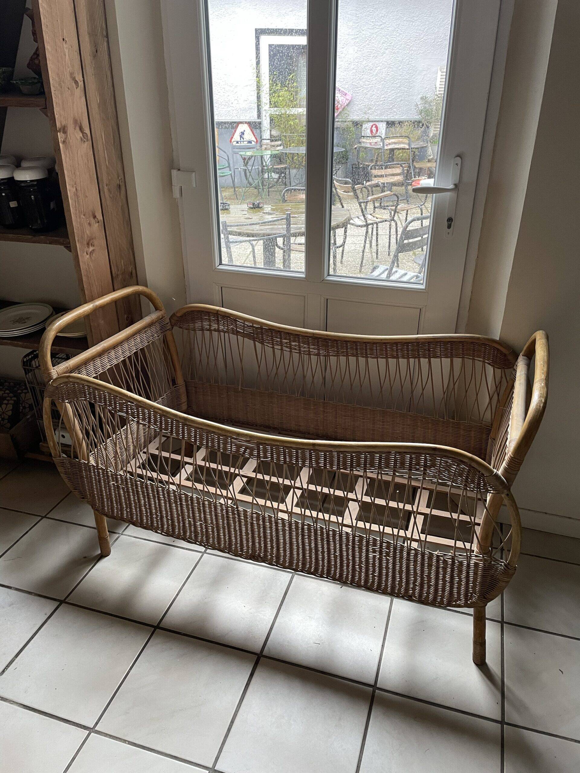 Rattan children's bed