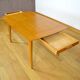 Vintage 1960s light oak table & compass legs