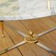 60s marble round coffee table