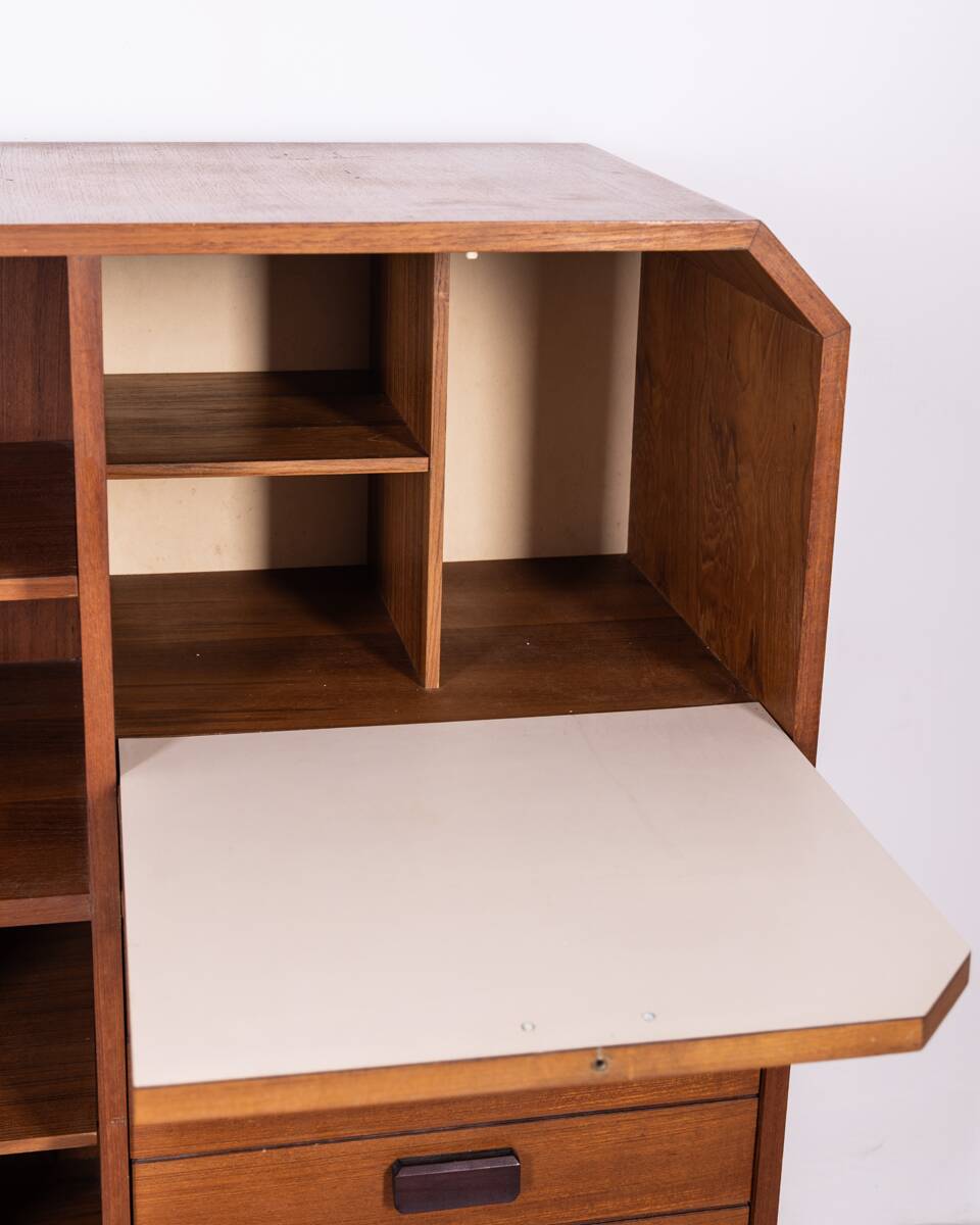 Buffet haut vintage années 60 en bois de teck design italien
