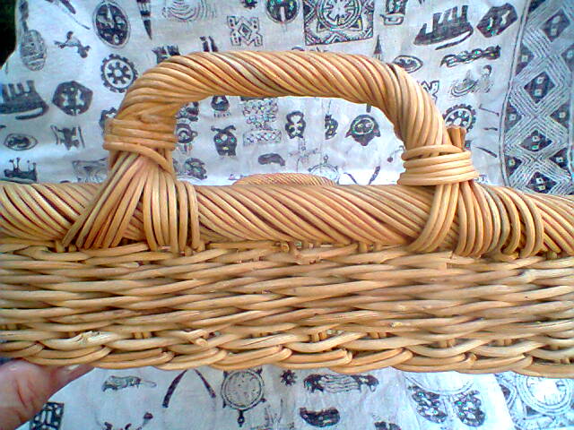 Vintage rattan tray