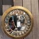 Miroir rond doré
