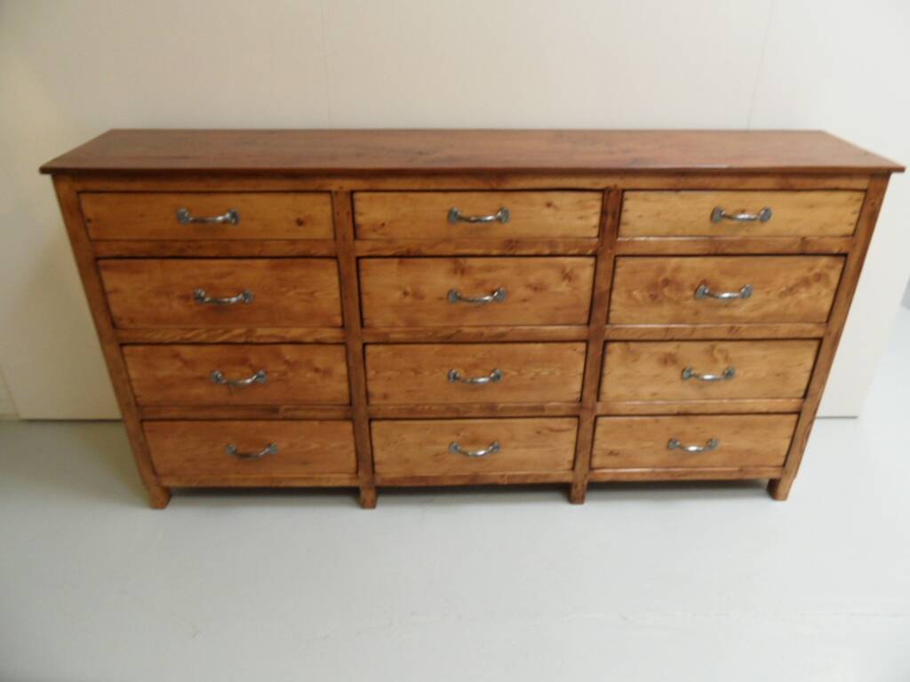 Classeur d'apothicaire vintage avec tiroirs