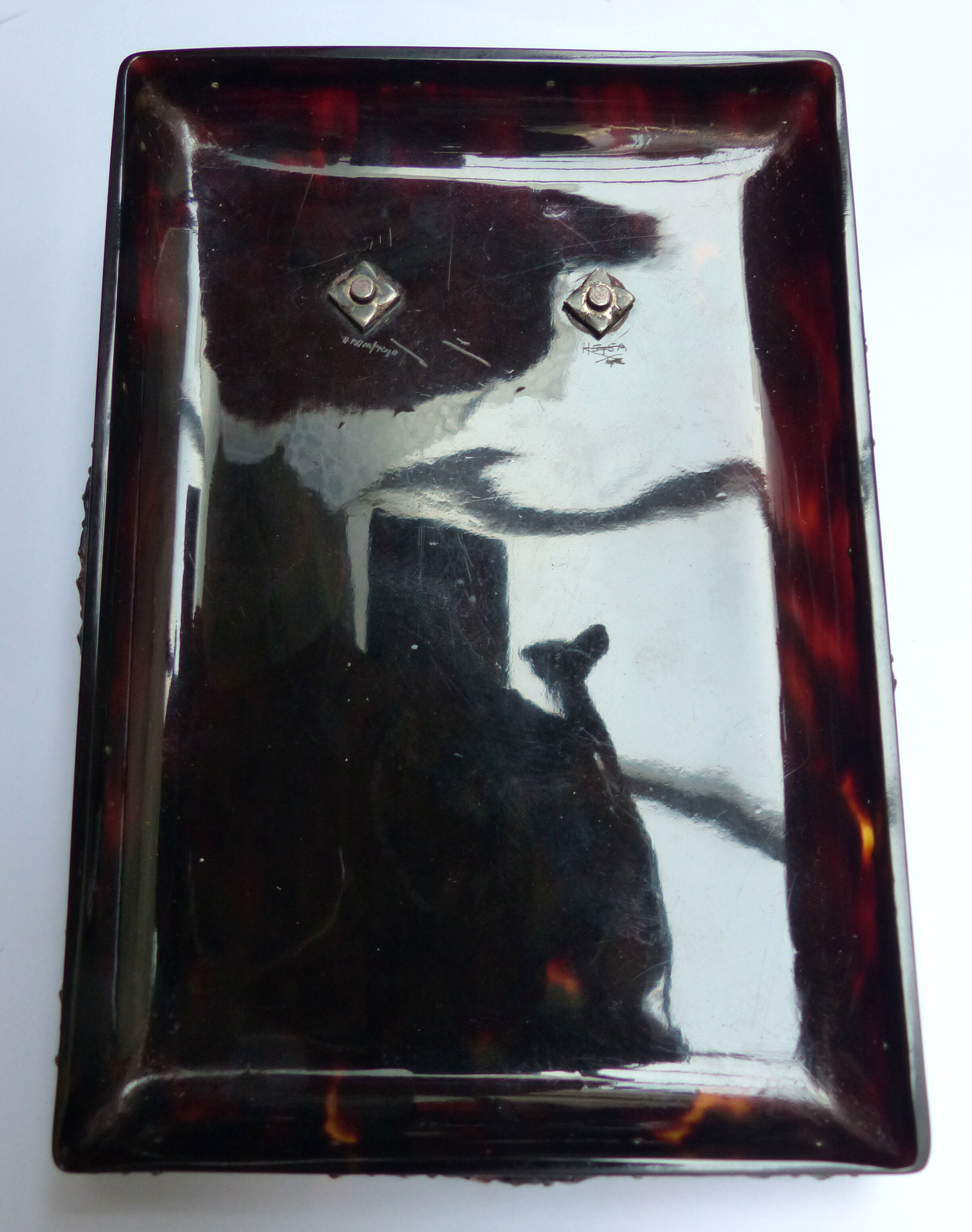 Silver and tortoiseshell letter opener