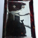 Silver and tortoiseshell letter clip
