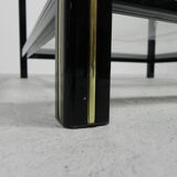 Hollywood Regency coffee table with 2 faceted glass plates, 1970s