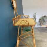 Rattan hairdresser and vintage wicker