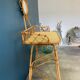 Coiffeuse rotin et osier vintage