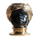Black and gold Italian ceramic head vase signed Behreno