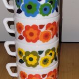 4 Arcopal Lotus espresso cups vintage