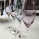 Lot 4 multicolored champagne flutes