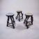 Set of 3 handcrafted grape vine stools, France 1960s