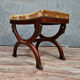 Empire curule stool with mahogany goosenecks