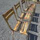 Chaises de bistrot vintage en fer x 4