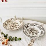 Lot de 4 assiettes creuses anciennes Gustafsberg Asiatic Phaesants
