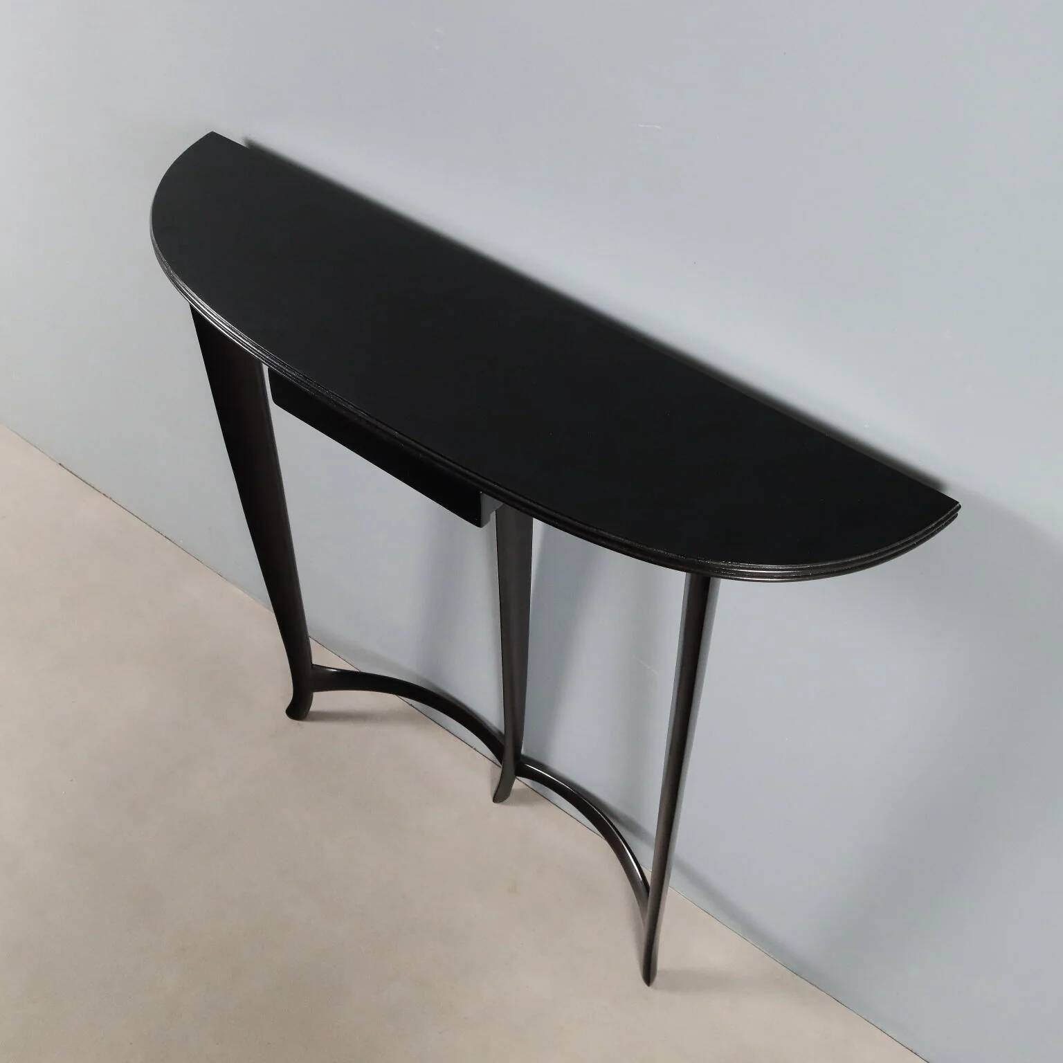Console vintage en hêtre peint avec tiroir, Italie, années 1950