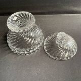 Molded crystal sugar bowl – Baccarat Twisted bamboo