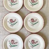 St Amand dessert plates, hand decor, Strasbourg model